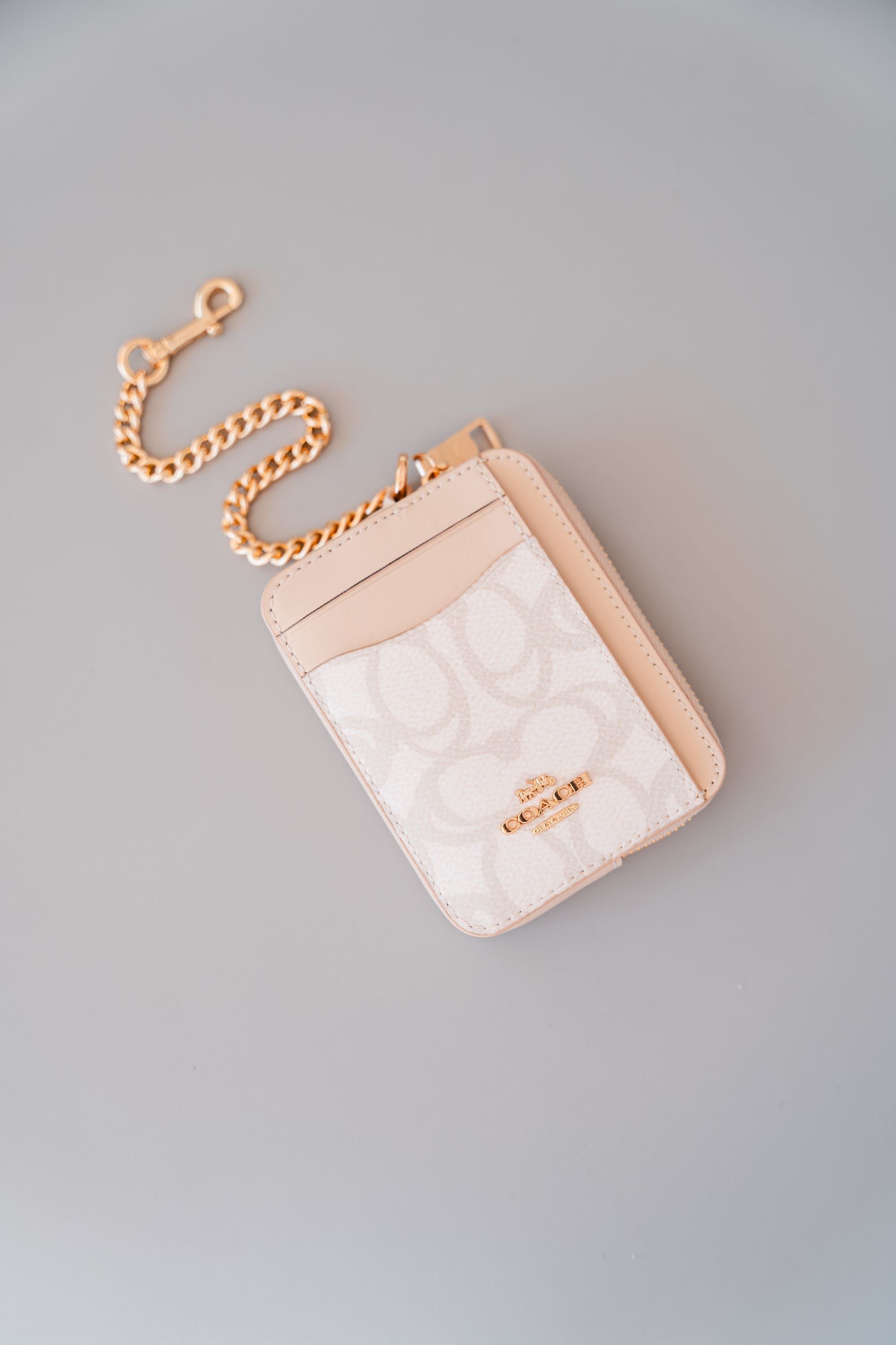 MONEDERO COACH ZIP CARD CASE