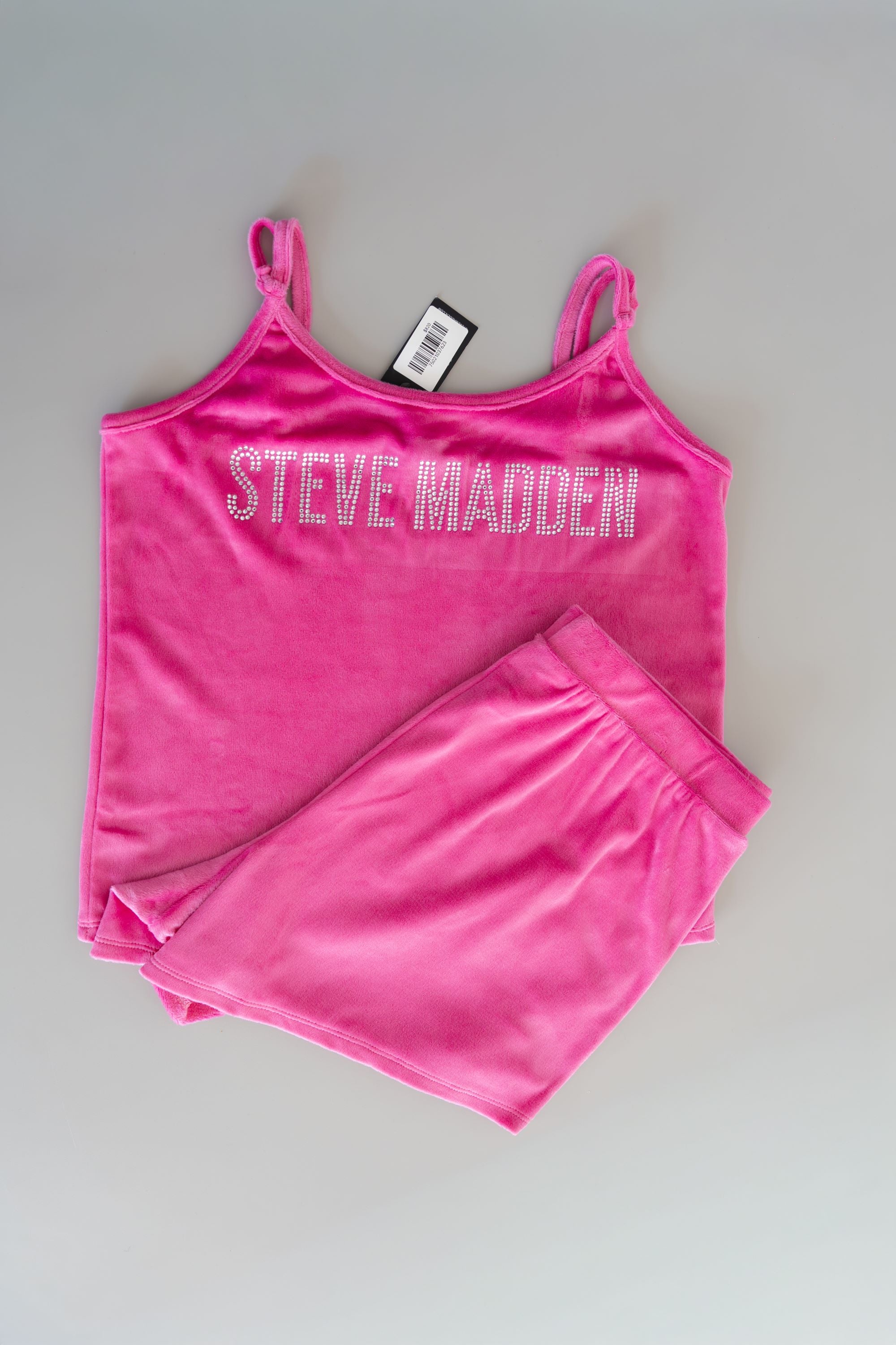 Conjunto de Pijama de Terciopelo Rosa (2 Piezas) Steve Madden