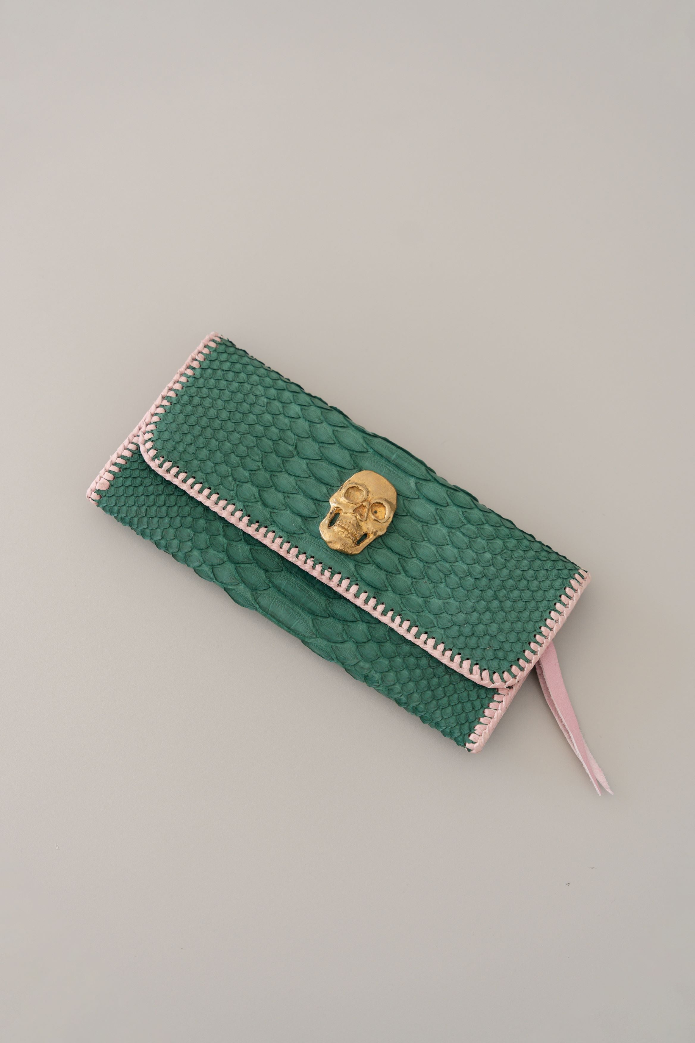 CARTERA EXOTICA VERDE BLUE BLOOD SILVER