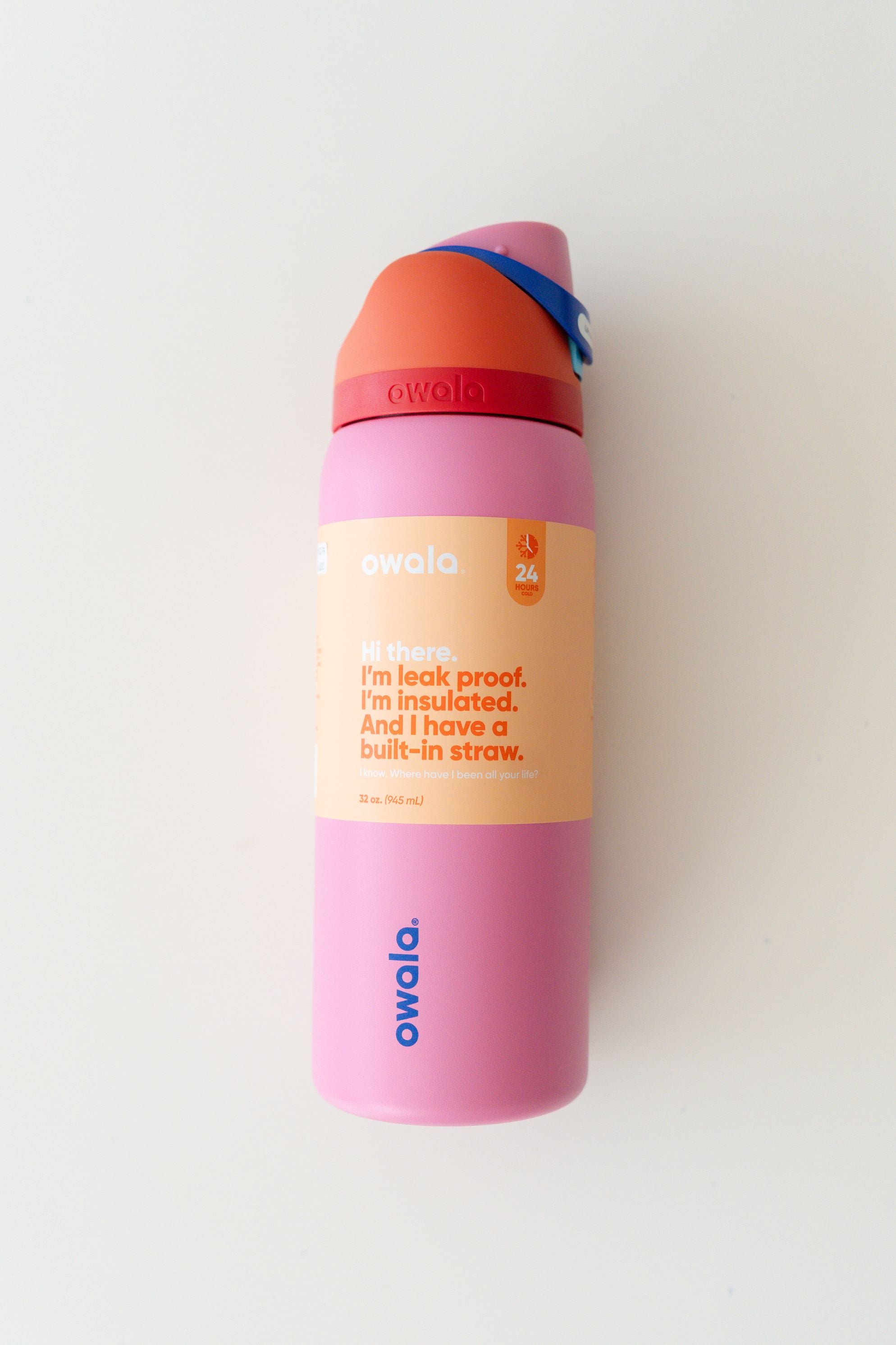 TERMO OWALA FREE SIP (ROSA Y NARANJA)