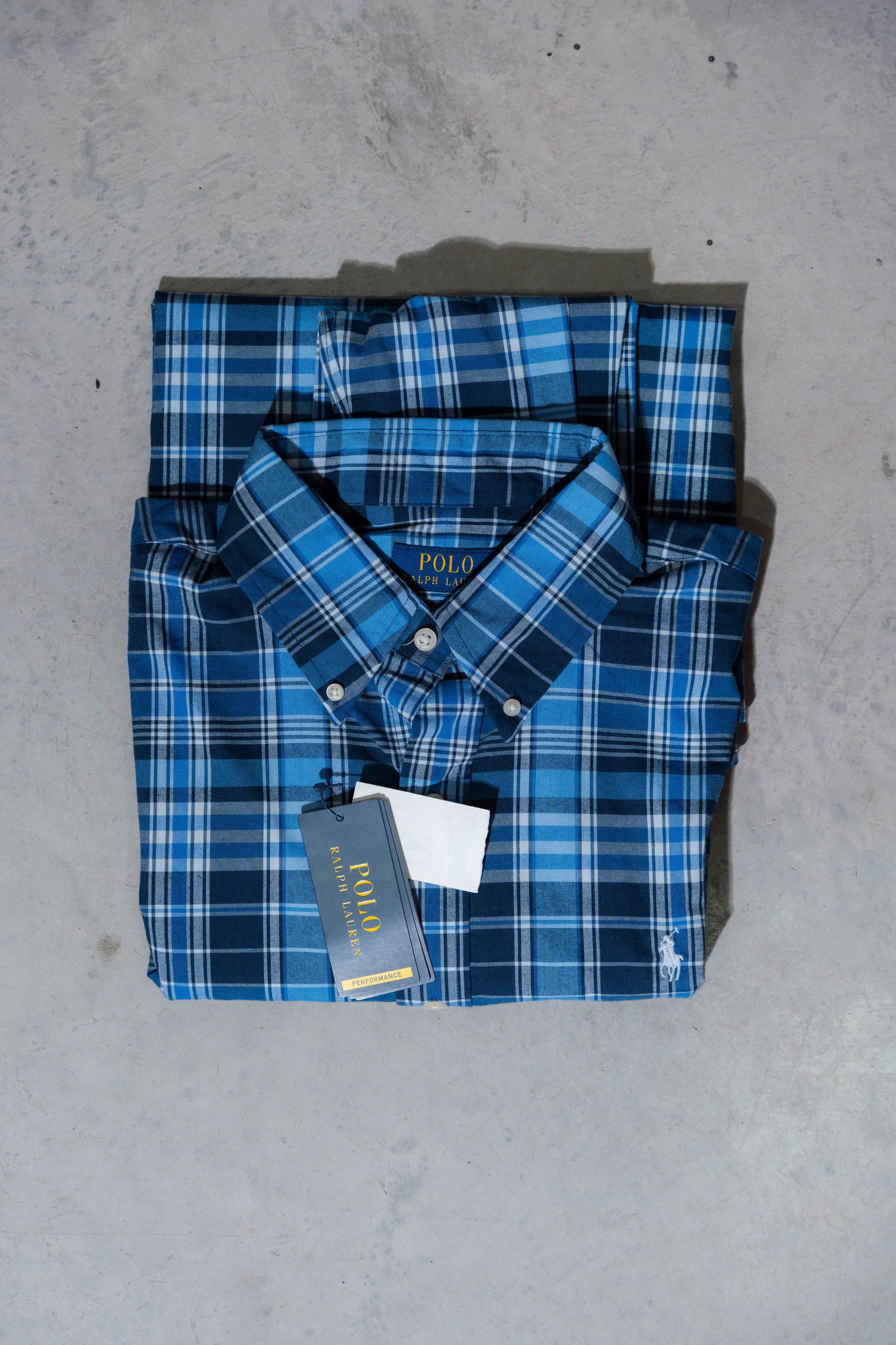CAMISA POLO RALPH LAUREN CUADROS AZULES