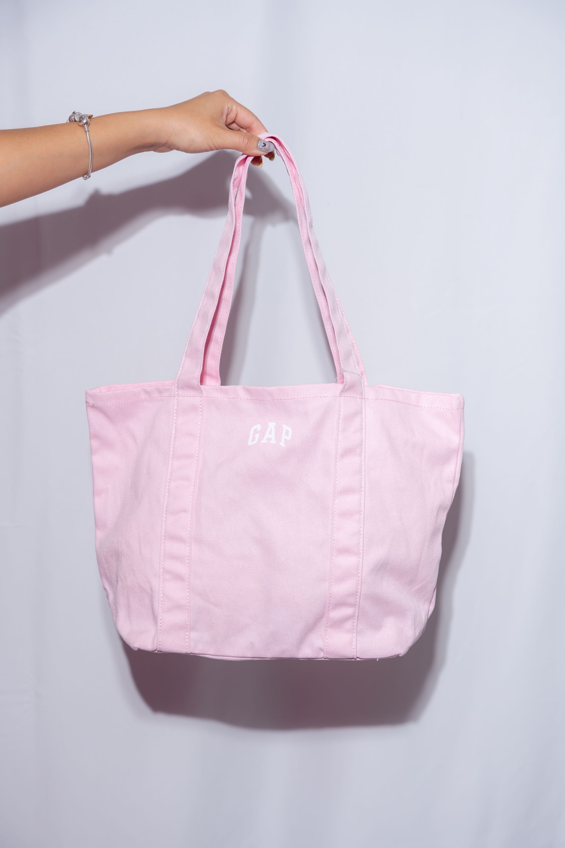 BOLSO TOTE GAP CANVAS - ROSA PASTEL