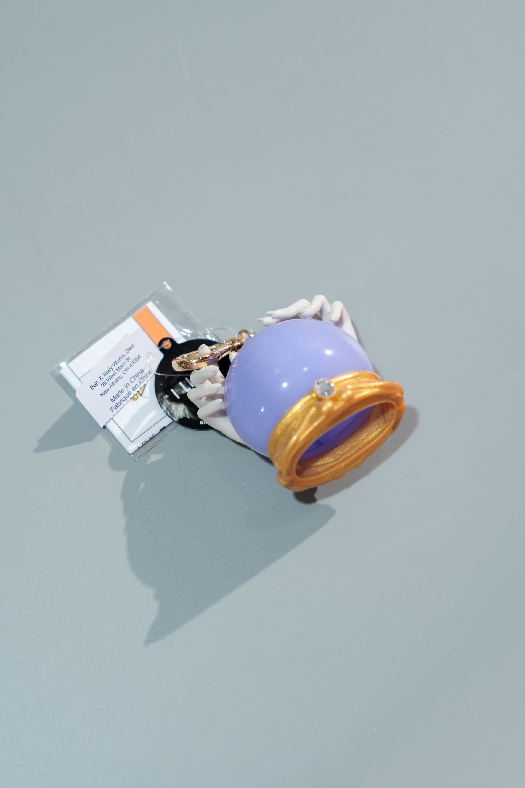 HOLDER PARA  GEL DESINFECTANTE CON BOLA DE CRISTAL MÍSTICA