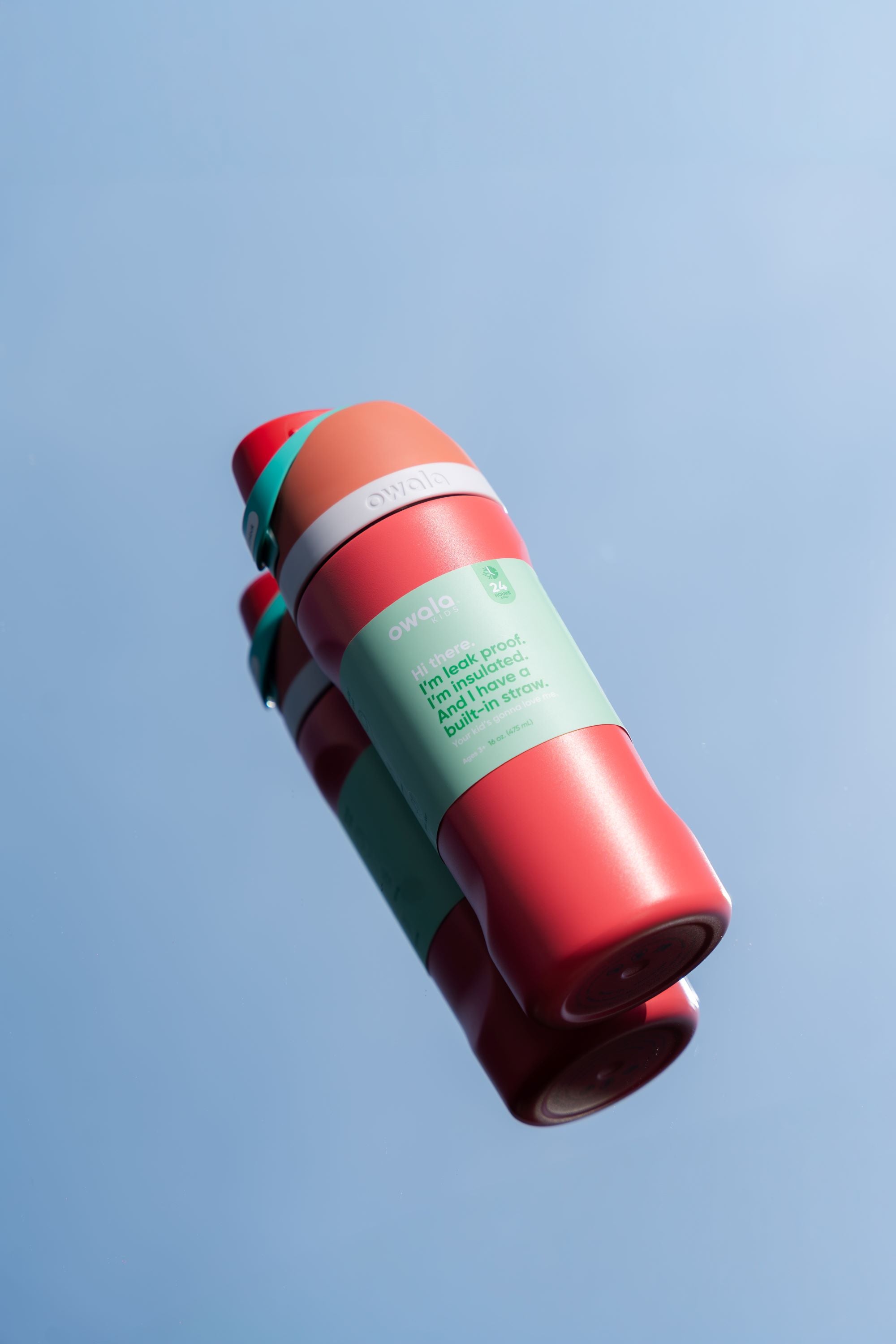 TERMO CORAL Y MENTA ORIGINAL OWALA (16 OZ)