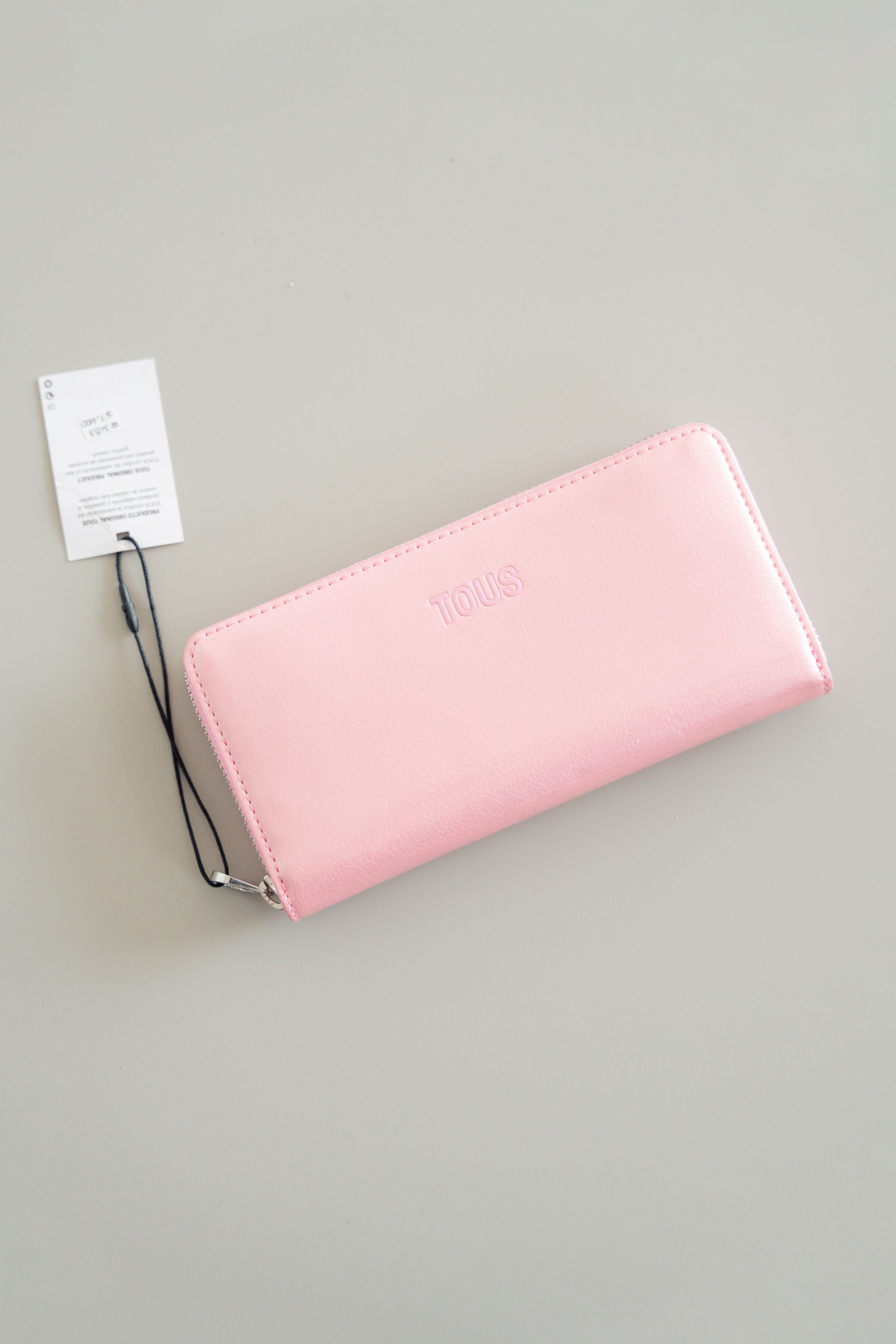 CARTERA ROSA PASTEL SATINADO TOUS