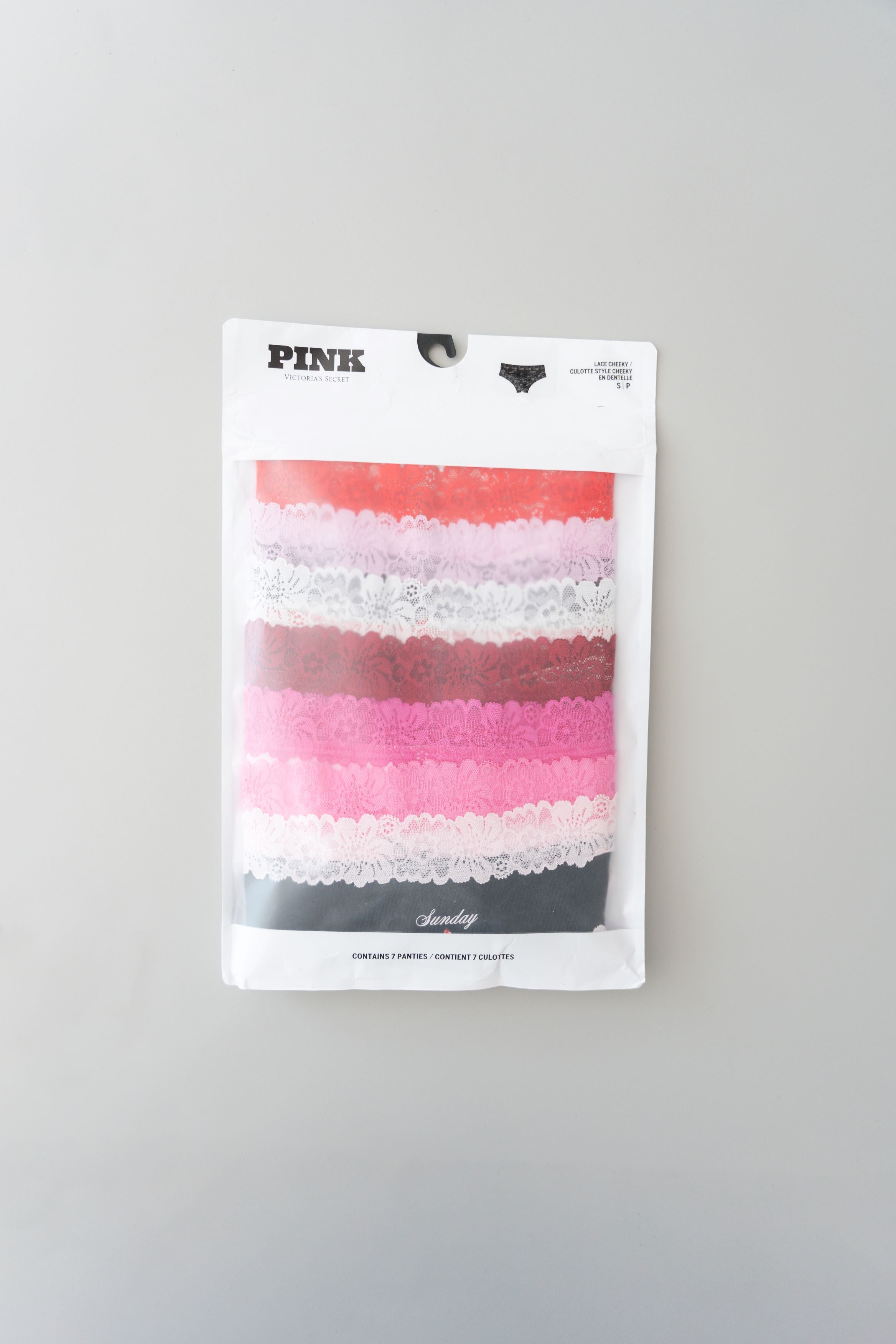 PACK DE 7 PANTIES LACE CHEEKY-VICTORIA'S SECRET PINK