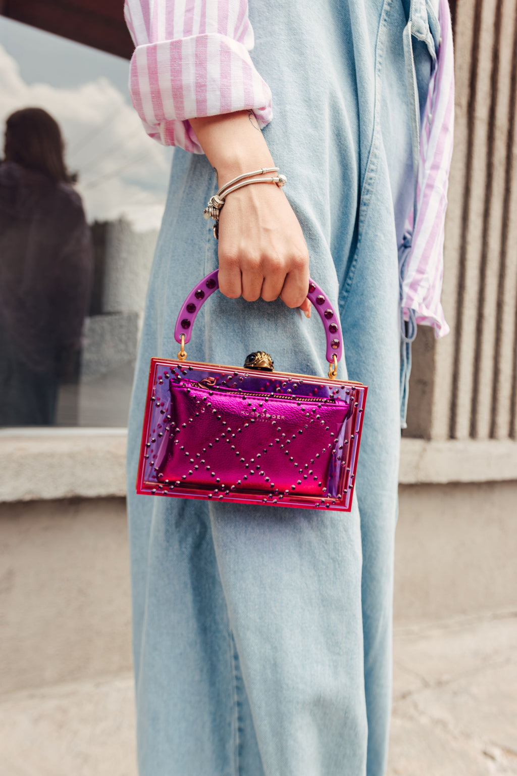 BOLSO DE MANO CRYSTAL QUILT BOX CLUTCH  DE KURT GEIGER LONDON