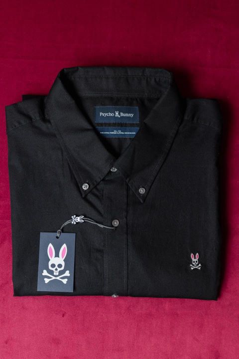 CAMISA CASUAL NEGRA-PSYCHO BUNNY