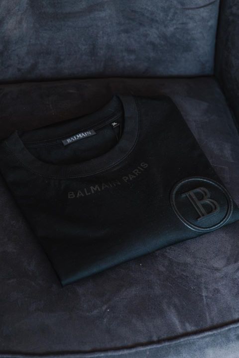 CAMISETA LOGO "B" TOTAL BLACK-BALMAIN PARIS