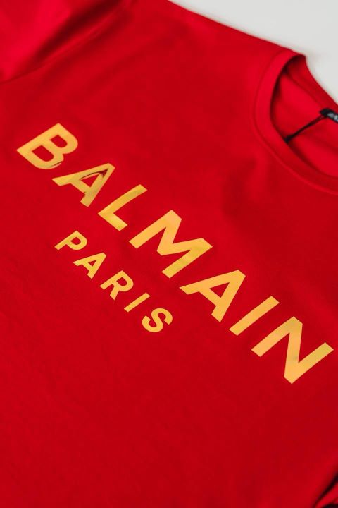 CAMISETA LOGO DORADO- BALMAIN PARIS